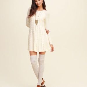Hollister cream sweater dress